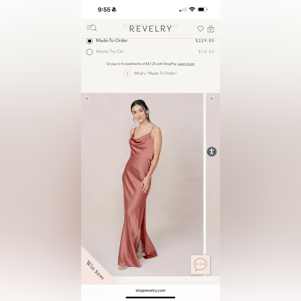 Revelry Satin Nadia Dress in Desert Rose